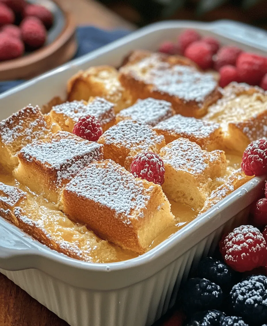Breakfast casseroles have become a beloved staple in many households, especially for those who appreciate a hearty, satisfying meal to start their day. The charm of breakfast casseroles lies in their versatility, ability to feed a crowd, and the convenience they offer—preparing a delicious dish the night before means less time in the kitchen and more time enjoying the company of family and friends in the morning. Among the myriad options, the Overnight French Toast Casserole stands out as a delightful combination of rich flavors and comforting textures, making it a perfect choice for holiday gatherings, brunches, or even a leisurely weekend breakfast.