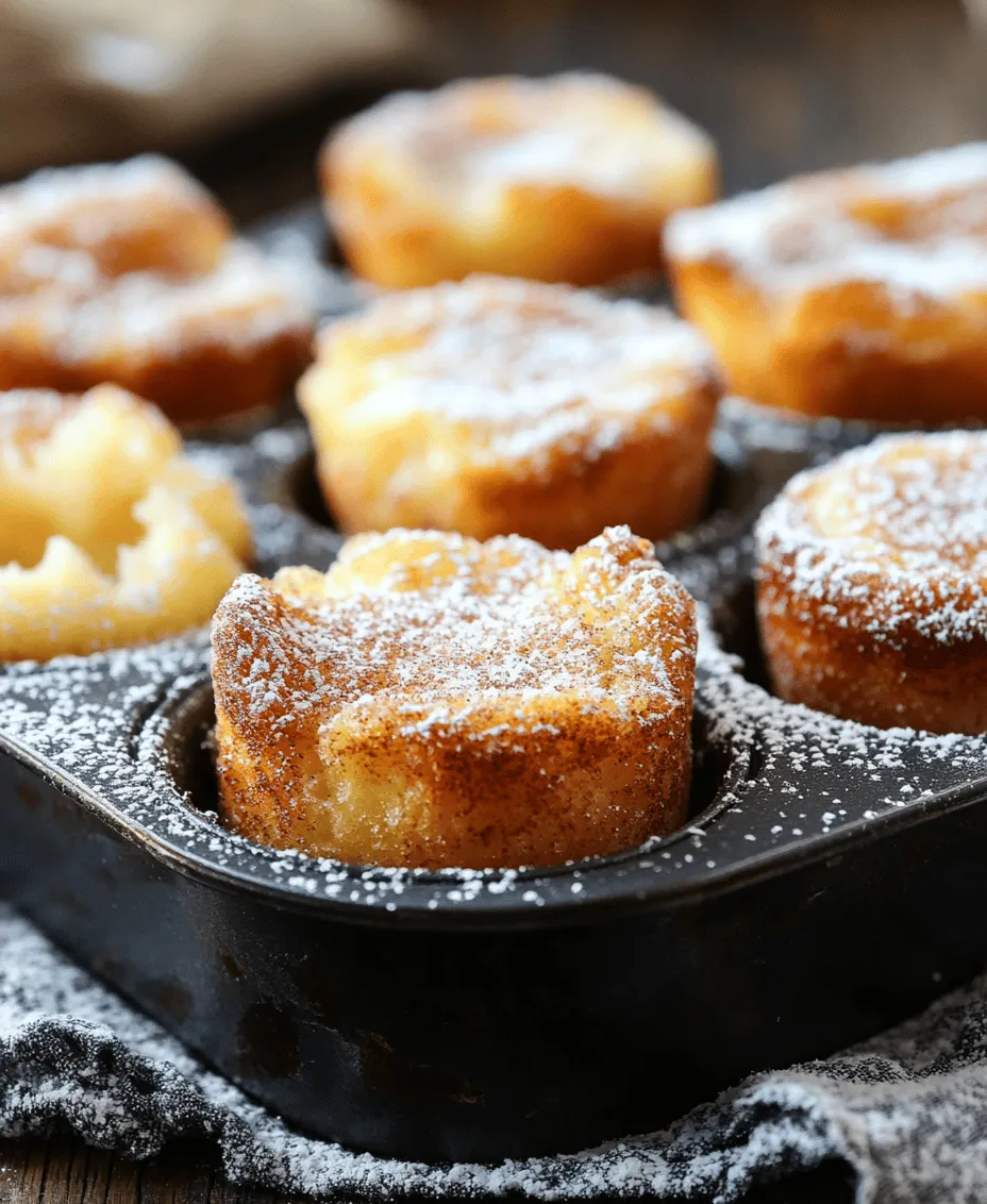What makes Cinnamon Sugar French Toast Muffins so appealing? For starters, they encapsulate the best aspects of traditional French toast while presenting them in a handy, grab-and-go format. This means you can enjoy all the rich, custardy goodness of French toast without the need for plates or forks. Furthermore, these muffins can be made in advance, stored, and easily reheated, making them a practical choice for busy families or those who love to meal prep.