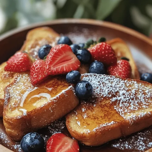 The beauty of this Classic French Toast Delight recipe lies in its straightforward approach. With just a handful of ingredients, you can create a dish that is both indulgent and satisfying. French toast, traditionally made by soaking slices of bread in a mixture of eggs and milk, is cooked on a skillet until golden brown, resulting in a delightful combination of crispy edges and a soft, custardy center.