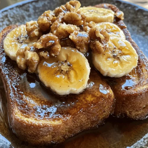 Bananas Foster French Toast with Homemade Banana Bread is a delightful breakfast treat that elevates the classic French toast experience. This recipe blends the comforting essence of freshly baked banana bread with the indulgent, caramelized goodness of a traditional Bananas Foster topping. The result is a dish that not only satisfies your sweet cravings but also serves as an impressive centerpiece for brunch gatherings or a cozy family breakfast. This article provides a detailed guide to creating this mouthwatering dish, including the steps to prepare homemade banana bread, the sweet and caramelized banana topping, and the perfect way to assemble your French toast.