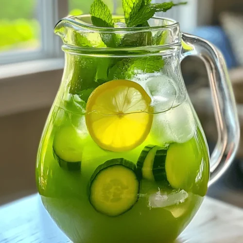 To make the perfect Refreshing Cucumber Lemonade, it’s essential to focus on using fresh, high-quality ingredients. Each component plays a crucial role in developing the drink’s unique flavor profile, ensuring that every sip is a delightful experience. The star ingredients in this invigorating beverage include cucumbers, lemons, sugar (or an alternative sweetener), and fresh mint.