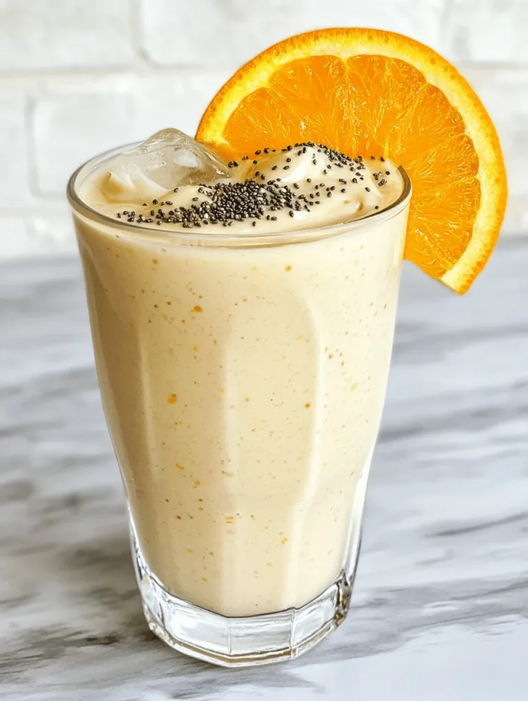 In the quest for a nutritious yet delicious drink, the Orange Dreamsicle Protein Shake stands out as a delightful option that seamlessly combines the refreshing taste of oranges with the creamy texture of Greek yogurt. This shake not only satisfies your sweet cravings but also provides a powerhouse of protein and essential nutrients. Whether you're looking for a post-workout boost or a quick breakfast on the go, this shake is an excellent choice to fuel your day.
