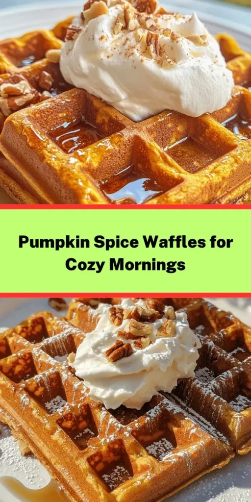 Indulge in the cozy flavors of fall with these delicious Pumpkin Spice Waffles! Made with wholesome ingredients like oats, pumpkin puree, and warm spices, they're perfect for breakfast or brunch. Easy to make in just 30 minutes, these waffles are fluffy and fragrant, ready to be topped with maple syrup, whipped cream, or your favorite add-ins. Start your day with a taste of autumn bliss and enjoy this delightful recipe with family and friends!