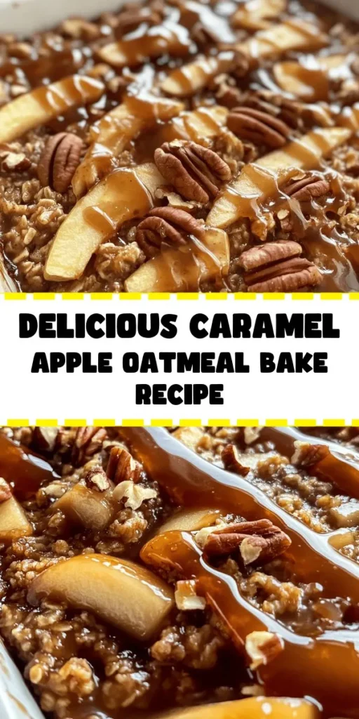 Indulge in a deliciously sweet and comforting Caramel Apple Oatmeal Bake! Perfect for breakfast or a dessert, this easy recipe features rolled oats, tart Granny Smith apples, and a rich caramel swirl. With lovely hints of cinnamon and nutmeg, it's baked to golden perfection. Serve warm with extra caramel and whipped cream for a delightful treat! Quick to prepare and perfect for sharing, your family will love every bite.