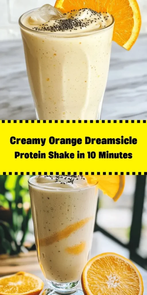 Enjoy the refreshing taste of summer with this Orange Dreamsicle Protein Shake! Packed with the goodness of fresh oranges, creamy Greek yogurt, and a hint of vanilla, this shake is perfect for post-workout fuel or a healthy snack. It's quick to make, taking just 10 minutes, and you can customize the sweetness to your liking. Blend it all up and savor a delicious and nutritious treat that's both satisfying and revitalizing!