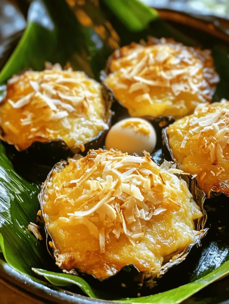 Bibingka, a traditional Filipino delicacy, is a beloved treat that embodies the rich culinary heritage of the Philippines. Originating from the country's diverse and vibrant culture, bibingka is typically served during Christmas celebrations, particularly during the "Misa de Gallo," or the early morning masses leading up to Christmas Day. This delightful rice cake is cooked using a unique method that results in a soft, fluffy texture, often infused with the aromatic flavors of coconut and sometimes topped with various ingredients like cheese or salted eggs.