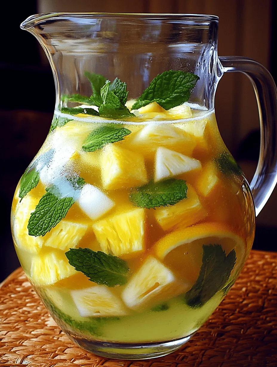 One of the star ingredients in our Pineapple Lemonade Punch is fresh pineapple juice. Using freshly squeezed juice instead of bottled alternatives can significantly enhance the flavor profile of your drink. Fresh pineapple juice is vibrant, sweet, and packed with nutrients, offering a taste that bottled juice simply cannot replicate.