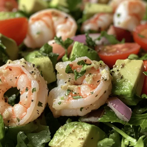 In recent culinary trends, shrimp and avocado have emerged as two of the most celebrated ingredients, loved not only for their exquisite flavors but also for their impressive health benefits. The combination of these two superfoods creates a delightful dish that is both refreshing and nutritious, making it a perfect choice for those looking to indulge in a light yet satisfying meal. The "Shrimp & Avocado Delight" is a vibrant salad that combines the succulent taste of tender shrimp with the creamy texture of ripe avocados, complemented by a zesty dressing that elevates the overall taste experience.