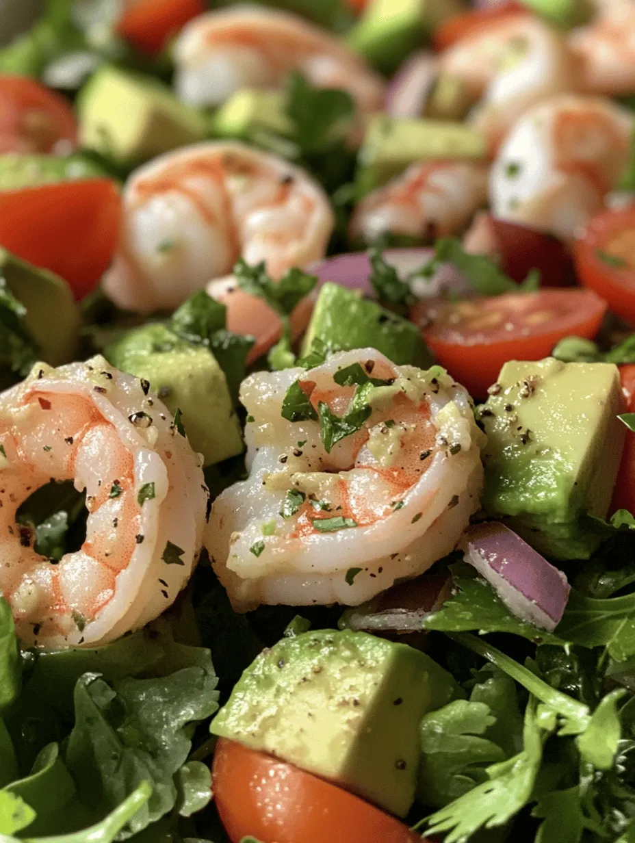 In recent culinary trends, shrimp and avocado have emerged as two of the most celebrated ingredients, loved not only for their exquisite flavors but also for their impressive health benefits. The combination of these two superfoods creates a delightful dish that is both refreshing and nutritious, making it a perfect choice for those looking to indulge in a light yet satisfying meal. The "Shrimp & Avocado Delight" is a vibrant salad that combines the succulent taste of tender shrimp with the creamy texture of ripe avocados, complemented by a zesty dressing that elevates the overall taste experience.