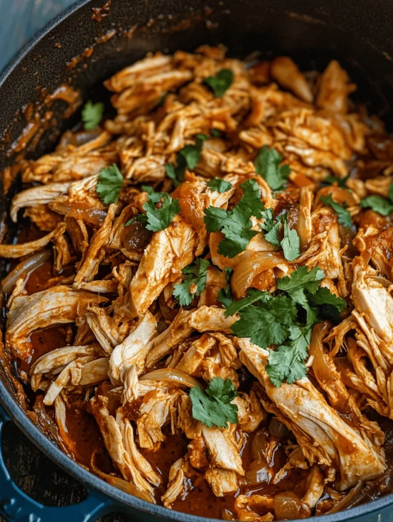 At the heart of this recipe is the Dutch oven, a culinary tool treasured by home cooks for its exceptional ability to retain moisture and enhance flavors. This heavy-duty pot, typically made of cast iron and often coated with enamel, provides even heat distribution, allowing for slow and steady cooking. When it comes to pulled chicken, the Dutch oven creates an environment where the chicken can gently simmer in its own juices, absorbing the aromatic flavors of the accompanying ingredients. The result is tender, juicy chicken that easily shreds apart with a fork, making it perfect for any dish you choose to create.