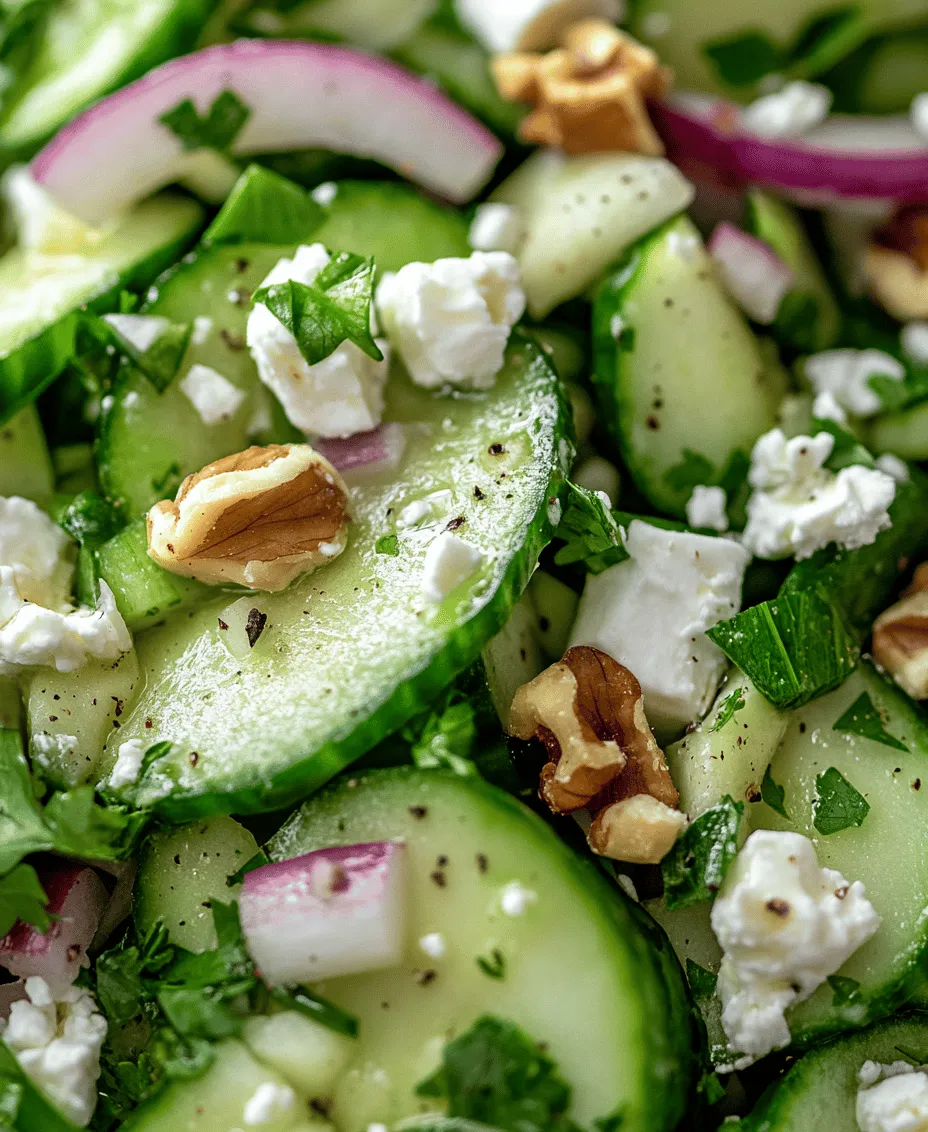 At the heart of any great salad lies the quality of its ingredients. Fresh, high-quality produce can elevate a simple dish into something extraordinary. In this Crunchy Cucumber and Apple Salad, each ingredient plays a crucial role, contributing to both flavor and nutritional value.