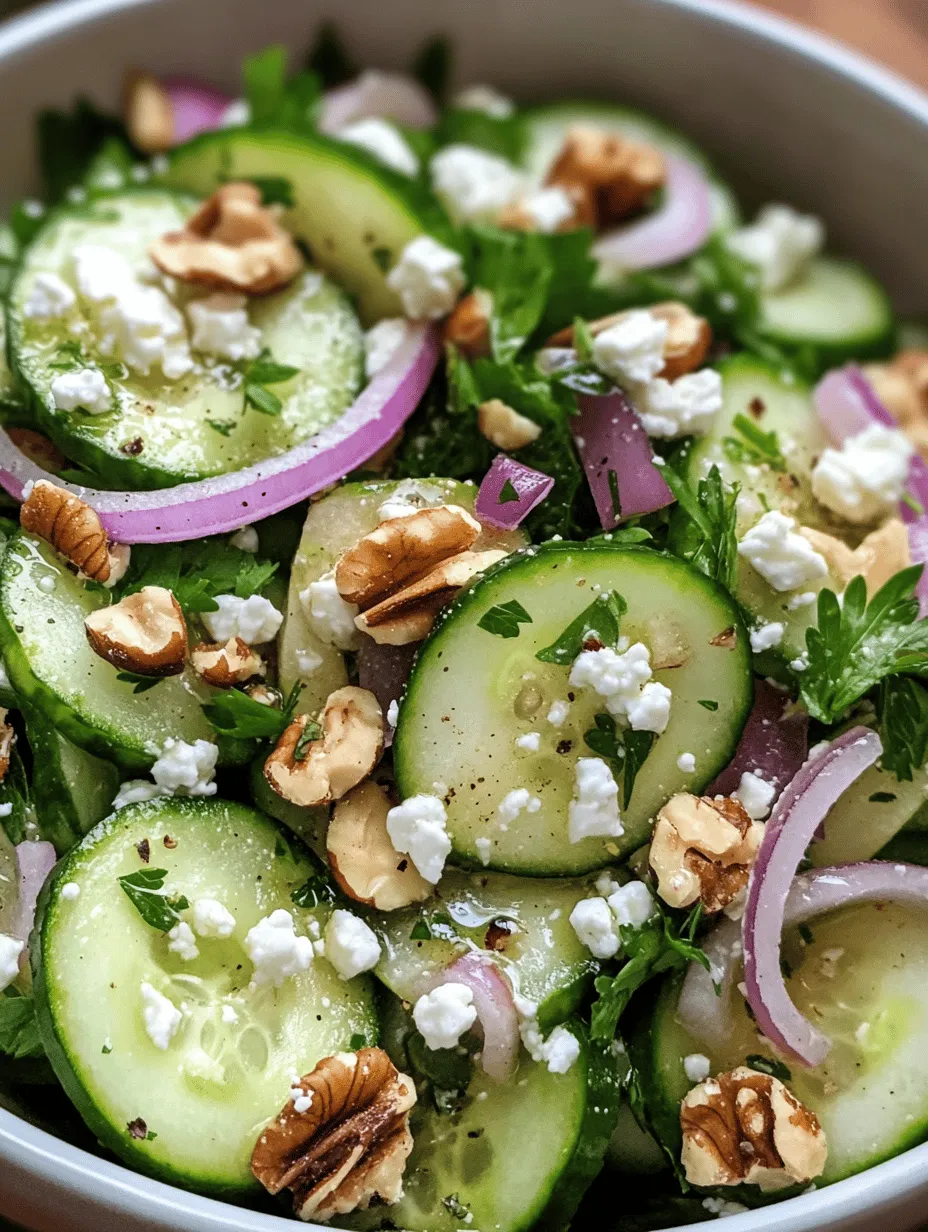At the heart of any great salad lies the quality of its ingredients. Fresh, high-quality produce can elevate a simple dish into something extraordinary. In this Crunchy Cucumber and Apple Salad, each ingredient plays a crucial role, contributing to both flavor and nutritional value.