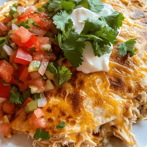 Quesadillas have established themselves as a beloved staple across various cuisines, celebrated for their versatility and comforting flavors. Originating from Mexico, these delightful creations have become a popular choice for meals at any time of the day, whether as a quick breakfast, a satisfying lunch, or a cozy dinner. Among the myriad of quesadilla options, the Crispy Cheesy Chicken Quesadilla stands out as a family favorite. Its perfect combination of melted cheese, tender chicken, and fresh vegetables creates a symphony of flavors that tantalizes the taste buds and satisfies even the heartiest appetites.