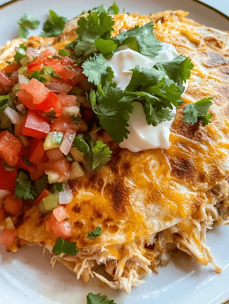 Quesadillas have established themselves as a beloved staple across various cuisines, celebrated for their versatility and comforting flavors. Originating from Mexico, these delightful creations have become a popular choice for meals at any time of the day, whether as a quick breakfast, a satisfying lunch, or a cozy dinner. Among the myriad of quesadilla options, the Crispy Cheesy Chicken Quesadilla stands out as a family favorite. Its perfect combination of melted cheese, tender chicken, and fresh vegetables creates a symphony of flavors that tantalizes the taste buds and satisfies even the heartiest appetites.