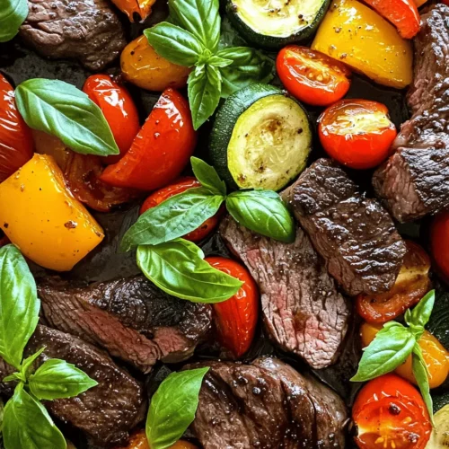 If you're looking for a dish that combines mouth-watering flavors with the convenience of quick preparation and minimalist cleanup, look no further than One Pan Balsamic Steak and Veggies. This dish is perfect for busy weeknights when you want to serve a hearty meal without spending hours in the kitchen. The appeal lies in its simplicity, as everything cooks together in just one pan, allowing the flavors to meld beautifully while keeping the cleanup to a minimum.