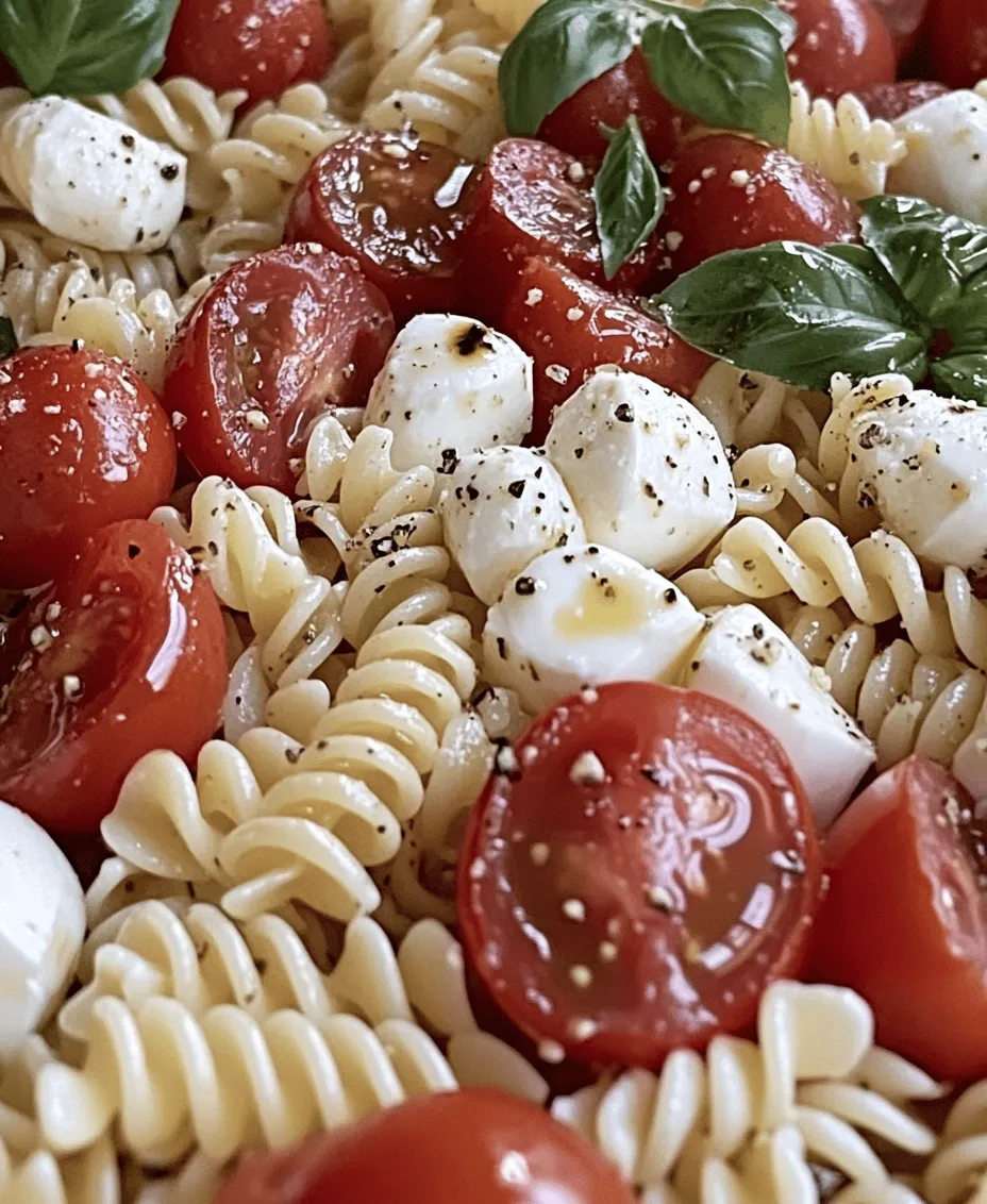 Caprese Pasta Salad is a delightful medley of flavors that embodies the essence of summer in every bite. This refreshing dish is not only vibrant in appearance but also a perfect representation of the classic Caprese salad, which traditionally features fresh mozzarella, tomatoes, and basil. The addition of pasta transforms it into a heartier meal that can be enjoyed as a side dish, main course, or a picnic staple, making it a versatile option for any occasion.