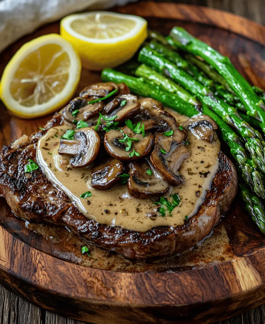 If you’re in search of a dish that perfectly balances indulgence and sophistication, look no further than Sizzling Steak with Creamy Mushroom Sauce & Asparagus. This recipe embodies a tantalizing combination of succulent ribeye steaks, a rich and velvety mushroom sauce, and vibrant, fresh asparagus. Each component complements the others, creating a symphony of flavors that is sure to impress both family and guests alike.