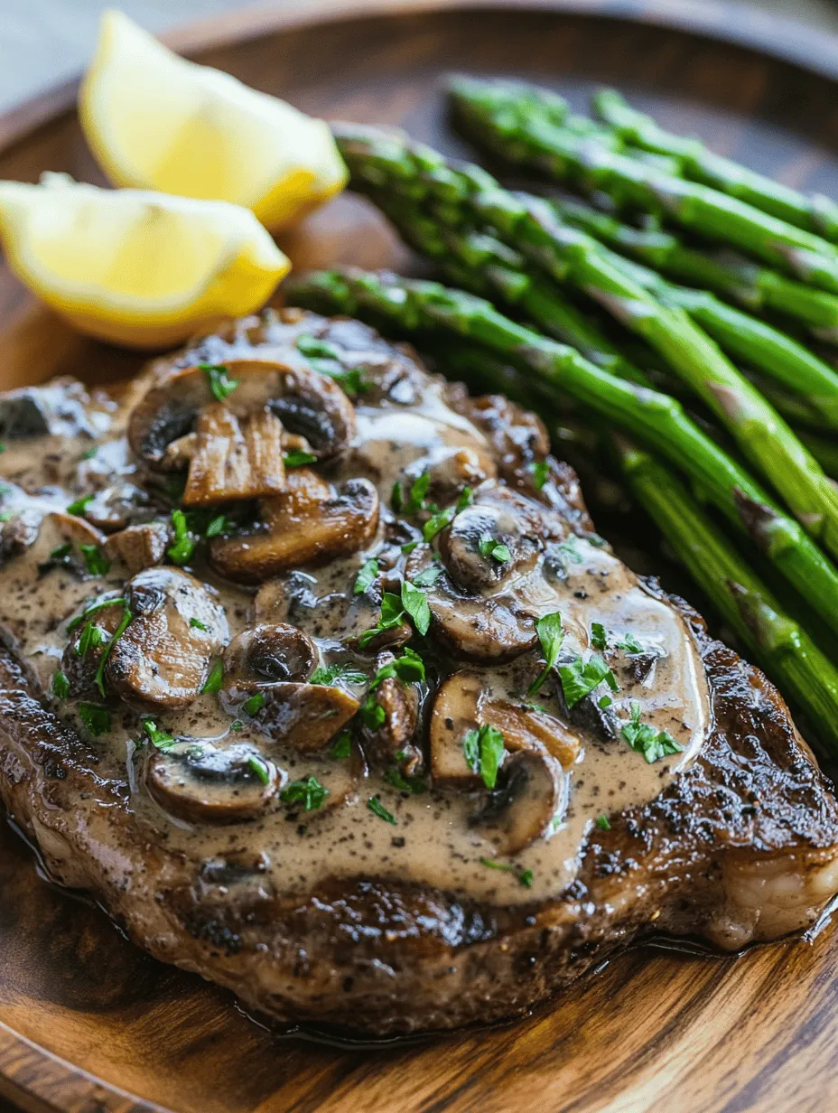 If you’re in search of a dish that perfectly balances indulgence and sophistication, look no further than Sizzling Steak with Creamy Mushroom Sauce & Asparagus. This recipe embodies a tantalizing combination of succulent ribeye steaks, a rich and velvety mushroom sauce, and vibrant, fresh asparagus. Each component complements the others, creating a symphony of flavors that is sure to impress both family and guests alike.