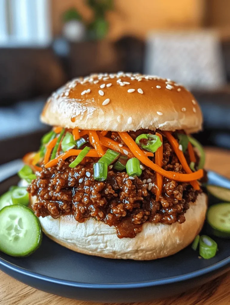In the ever-evolving world of culinary arts, where traditional recipes meet contemporary tastes, Korean Beef Sloppy Joes emerge as a standout dish that tantalizes the palate. This innovative recipe takes the beloved classic American sloppy joe and infuses it with the rich, bold flavors of Korean cuisine. Imagine a savory and slightly spicy filling made from ground beef, harmoniously blended with sweet brown sugar and the umami depth of soy sauce. It’s not just a meal; it’s an experience that captures the essence of both cultures.