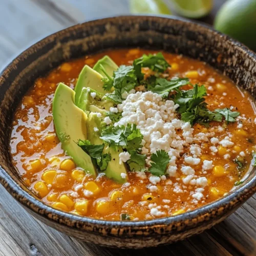 When you think of Mexican street food, one of the first dishes that comes to mind is elote, or Mexican street corn. This beloved snack, typically grilled and slathered with mayo, cheese, lime, and chili powder, has garnered a devoted following beyond the bustling streets of Mexican cities. The vibrant flavors and irresistible textures of street corn have inspired many culinary adaptations, one of the most comforting being Mexican Street Corn Soup. This recipe transforms the traditional flavors of elote into a creamy, hearty soup that is perfect for enjoying on chilly nights or serving at gatherings.