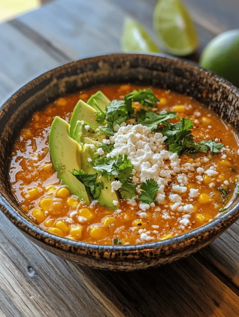 When you think of Mexican street food, one of the first dishes that comes to mind is elote, or Mexican street corn. This beloved snack, typically grilled and slathered with mayo, cheese, lime, and chili powder, has garnered a devoted following beyond the bustling streets of Mexican cities. The vibrant flavors and irresistible textures of street corn have inspired many culinary adaptations, one of the most comforting being Mexican Street Corn Soup. This recipe transforms the traditional flavors of elote into a creamy, hearty soup that is perfect for enjoying on chilly nights or serving at gatherings.