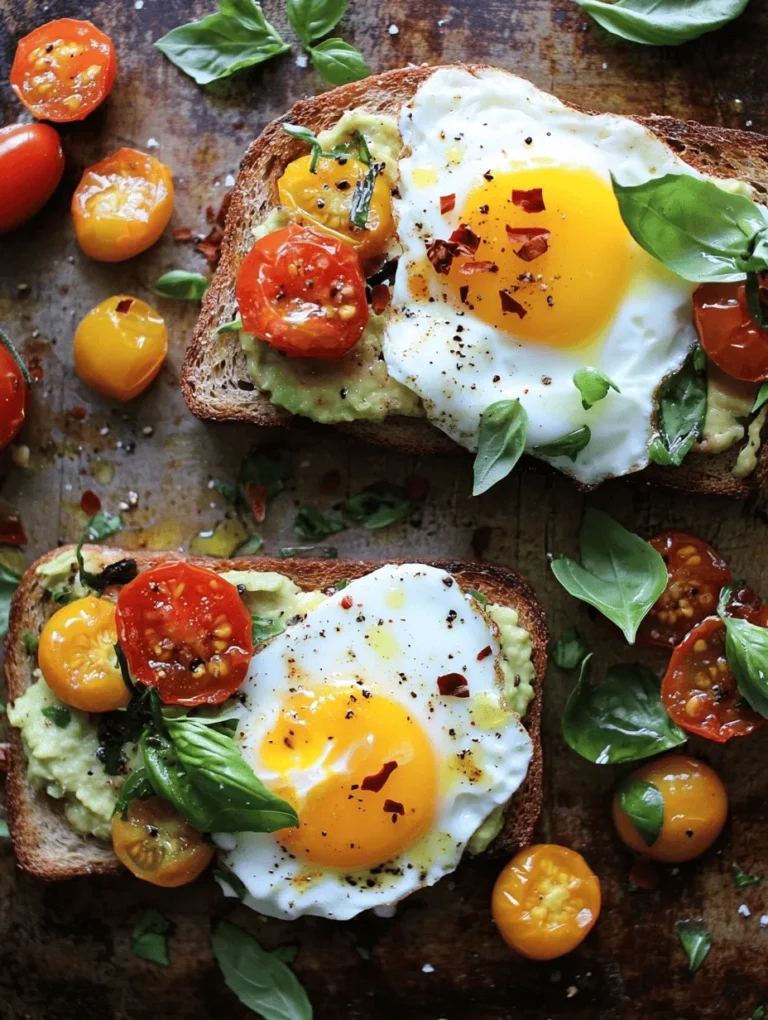 Breakfast is often hailed as the most important meal of the day, and for good reason. A well-rounded breakfast can set the tone for a productive day ahead, providing energy and essential nutrients. Among the myriad of breakfast options available, Sunrise Avocado Toast with Poached Eggs and Cherry Tomatoes stands out as a vibrant and wholesome dish that not only delights the palate but also nourishes the body. This recipe encapsulates a perfect blend of flavors and nutrients, making it a go-to choice for health-conscious individuals and food enthusiasts alike.