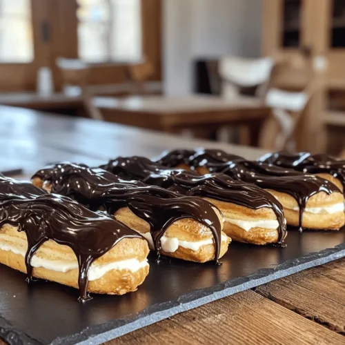 Éclairs, those elegant, elongated pastries filled with luscious cream and topped with a glossy chocolate glaze, hold a special place in the world of French desserts. Their light, airy texture and decadent flavor have captivated dessert lovers for centuries. While they may seem daunting to prepare at home, with the right guidance and a little practice, anyone can master the art of making these delightful treats.