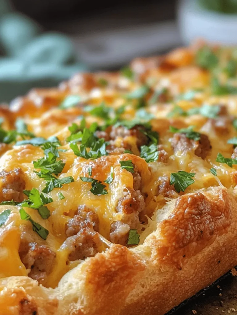Sausage & Cheese Delight Bread is a mouthwatering creation that combines the savory richness of cooked sausage with the creamy goodness of melted cheese, all enveloped in a warm, fluffy bread. This recipe is not just a treat for the palate; it’s a versatile addition to any meal, making it a perfect choice for breakfast, brunch, or even as a delightful side dish during dinner. The appeal of this bread lies in its incredible flavor profile—a harmonious blend of spices, cheese, and the satisfying bite of sausage, all working together to create a comforting dish that everyone will love.