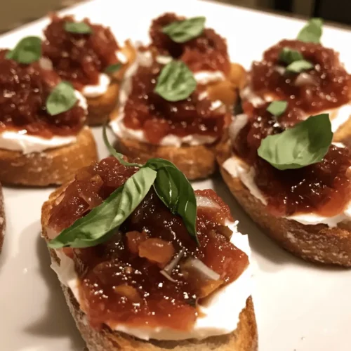 Bruschetta, a staple of Italian antipasto, is a dish that has captured the hearts of food lovers around the globe. Traditionally, bruschetta consists of grilled bread topped with various ingredients, often featuring fresh tomatoes, garlic, and basil. However, in our recipe for Homemade Tomato Jam Bruschetta, we give this classic appetizer a delightful twist by incorporating a luscious homemade tomato jam. This unique variation enhances the depth of flavor and elevates the dish to new culinary heights.