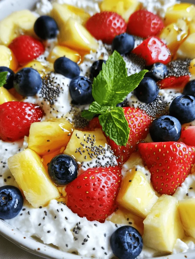 In today’s health-conscious world, finding delicious and nutritious snacks can be a challenge. Amidst the myriad of options available, one delightful and vibrant choice stands out: Cottage Cheese Delight with Fresh Fruits. This dish is not only visually appealing, with its explosion of colors, but it also tantalizes your taste buds while providing a substantial nutritional punch. Perfect for breakfast, an afternoon snack, or even dessert, this recipe combines the creamy texture of cottage cheese with a medley of fresh fruits, making it a satisfying treat that you'll want to whip up time and again.