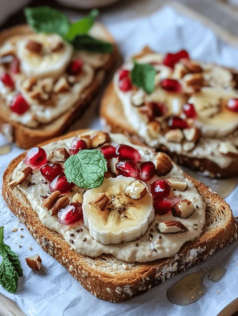 Welcome to the delightful world of Tahini Toasts with a Twist! This innovative recipe celebrates the rich and creamy flavor of tahini while incorporating a variety of nutritious toppings, making it a versatile choice for breakfast, brunch, or a light snack throughout the day. The beauty of tahini toasts lies not only in their simplicity but also in their nutritional benefits. With each ingredient carefully selected, these toasts are packed with essential nutrients and vibrant flavors that will awaken your palate and nourish your body.