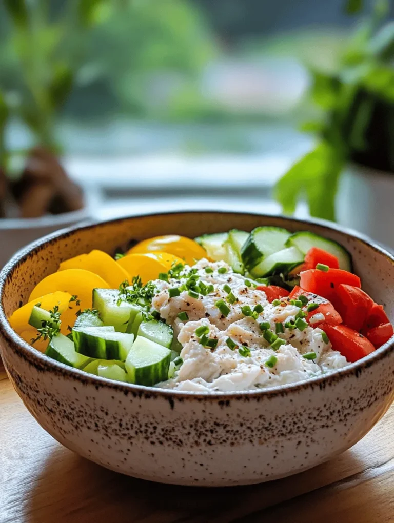 The Crab Cottage Cheese Bowl is a delightful culinary creation that effortlessly combines the creamy texture of cottage cheese with the delicate sweetness of crab meat. This dish has gained popularity for its appealing presentation and satisfying flavor profile, making it a perfect choice for both casual meals and sophisticated gatherings. Whether you are hosting a summer brunch or preparing a quick weeknight dinner, this bowl offers a refreshing and nutritious option that won't disappoint.
