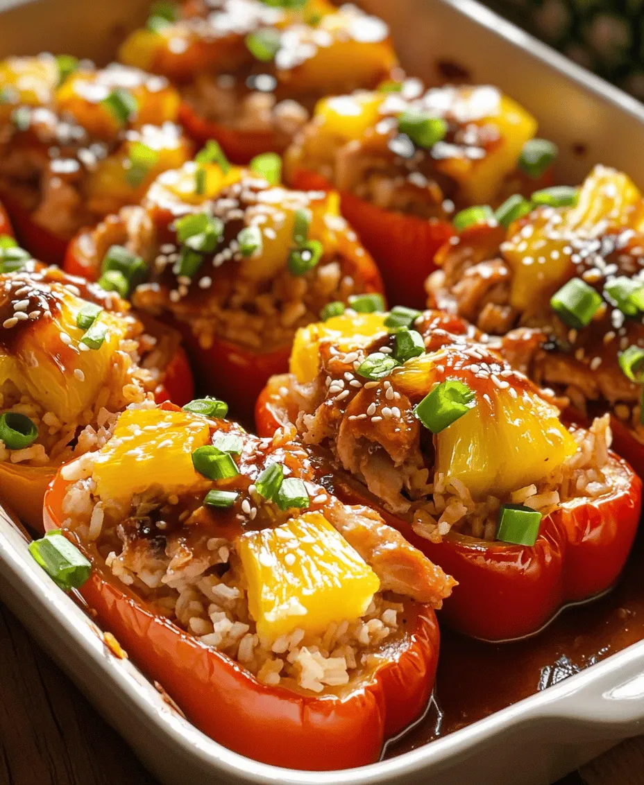 If you're on the hunt for a vibrant and delicious meal that brings a tropical twist to your dinner table, look no further than Teriyaki Pineapple Chicken & Rice Stuffed Peppers. This dish not only delights the palate with its unique combination of flavors but also offers a colorful presentation that makes it perfect for family gatherings or meal prep. The sweetness of the pineapple, the savory notes of teriyaki sauce, and the hearty texture of chicken and rice come together in a way that is both satisfying and nourishing.