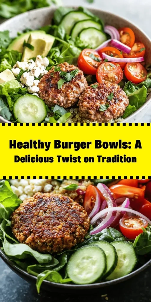Dive into this delicious and nutritious Healthy Burger in a Bowl! Packed with ground turkey or lean beef, fluffy quinoa, fresh veggies, and topped with creamy avocado and feta, this recipe is a wholesome twist on a classic burger. It's perfect for meal prep or a quick weeknight dinner. Just 30 minutes from start to finish, you’ll enjoy a hearty and colorful dish that’s as good for your taste buds as it is for your health! Ideal for those seeking a lighter meal without sacrificing flavor.