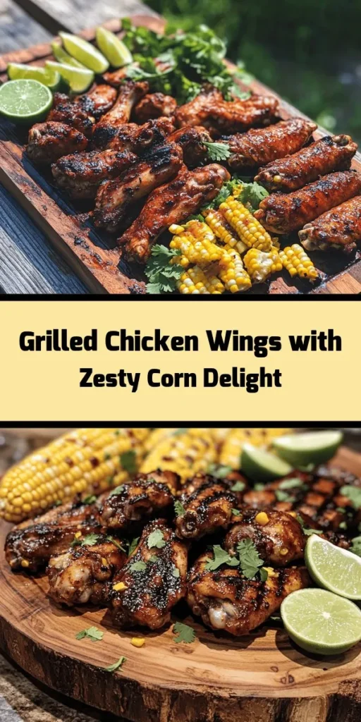 Fire up the grill and get ready for delicious Grilled Chicken Wings with Corn! This mouthwatering recipe features juicy wings marinated in a flavorful blend of olive oil, honey, soy sauce, and spices. Paired with charred corn and fresh cilantro, it’s the perfect summer dish. Easy to make and perfect for sharing, these wings are sure to be a hit at your next cookout. Serve with lime wedges for a zesty finish. Happy grilling!