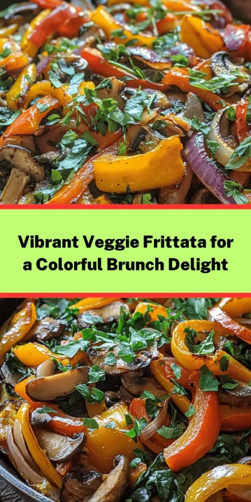 Brighten your brunch with this colorful veggie frittata packed with bell peppers, onions, mushrooms, and spinach! Perfectly fluffy and easy to make, it's a delicious way to enjoy your veggies. Simply sauté the ingredients, pour over a creamy egg mixture, and bake until golden. It takes just 35 minutes from start to finish and serves four, making it ideal for family gatherings or meal prep. Garnish with fresh herbs for a vibrant finish!