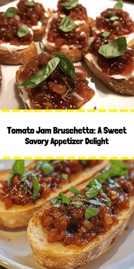 Looking for a delicious appetizer? Try this Tomato Jam Bruschetta! This easy recipe combines ripe tomatoes, sweet brown sugar, and tangy balsamic vinegar to create a savory jam. Spread it on crispy baguette slices for the perfect bite. Top with fresh mozzarella and basil for added flavor. Great for gatherings or a simple snack, this dish is sure to impress. Enjoy the freshness of summer in every bite! Perfect for parties or cozy nights in.