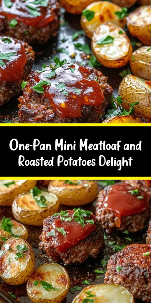 Enjoy an easy and delicious dinner with this Savory Sheet Pan Mini Meatloaf and Roasted Potatoes recipe! Perfect for a weeknight meal, these flavorful mini meatloaves are packed with ingredients like ground beef, breadcrumbs, and Parmesan, while the roasted baby potatoes add a crispy touch. Simply prep, bake, and serve for a satisfying family dinner. Get ready to savor your cozy dish inspired by comfort food at its best!