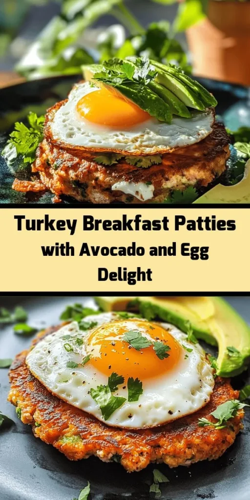 Kickstart your day with these delicious Turkey Breakfast Patties topped with creamy avocado and a perfectly fried egg! Made with lean ground turkey, flavorful spices, and whole wheat breadcrumbs, these patties are packed with protein. They are easy to prepare and perfect for a satisfying breakfast. Serve them warm with slices of ripe avocado and fresh herbs for an added touch. Ideal for meal prep or a weekend treat, this recipe will become a family favorite!