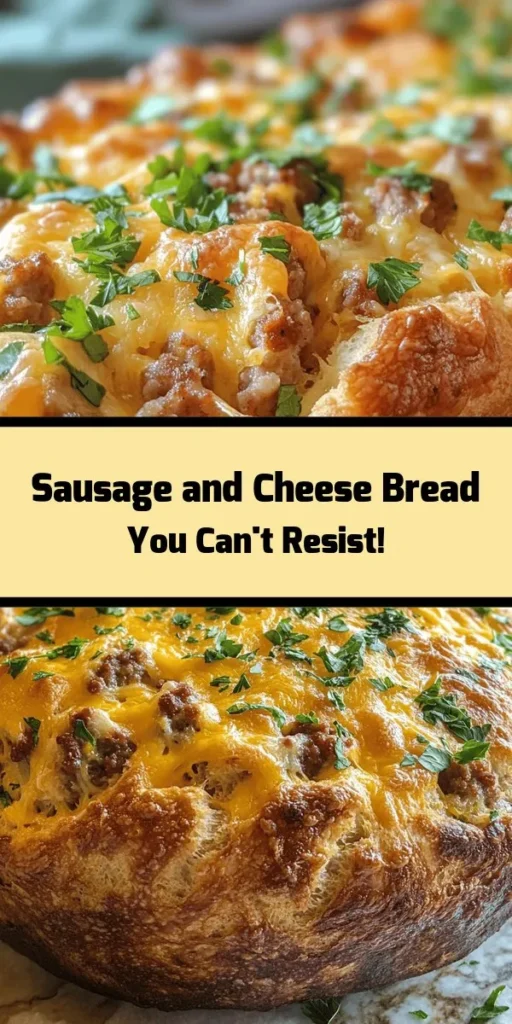 Get ready to indulge in a savory treat with this delicious Sausage & Cheese Delight Bread! Perfect for breakfast or as a snack, this easy recipe combines all-purpose flour, cheddar cheese, and savory sausage for a flavor-packed loaf. With just a little prep, you’ll have a warm, cheesy delight ready in under an hour. Garnish with fresh herbs for an extra touch. Ideal for sharing or enjoying solo, this bread is sure to become a favorite!