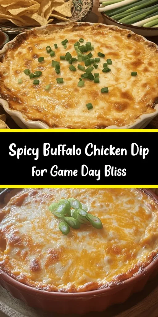 Indulge in the ultimate game day snack with this Buffalo Bliss Chicken Dip! Packed with shredded chicken, creamy cheeses, and spicy Frank's RedHot sauce, it’s the perfect blend of flavors. Easy to whip up in just 15 minutes prep time and baked to bubbly perfection, serve it warm with tortilla chips or fresh veggies for dipping. Ideal for parties or cozy nights in, this crowd-pleaser is sure to become a favorite! Enjoy every delicious bite!