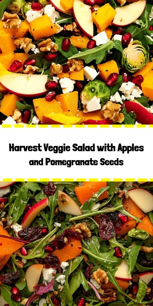 Celebrate the flavors of fall with this vibrant Fall Harvest Salad! Packed with nutrient-rich mixed greens, roasted butternut squash, and thinly sliced Brussels sprouts, this dish bursts with sweetness from apples and dried cranberries. A sprinkle of toasted walnuts and feta cheese adds crunch and creaminess, while pomegranate seeds bring a pop of color. Drizzled with a homemade apple cider vinaigrette, it's a delightful addition to any autumn meal. Perfect for gatherings or a cozy dinner at home!