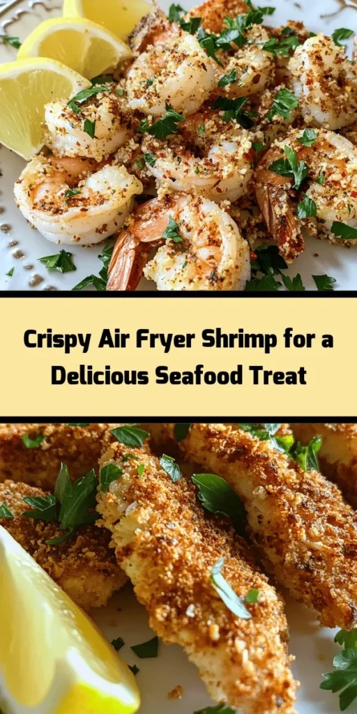Try this Crispy Air Fryer Shrimp Delight for a delicious and easy seafood treat! This recipe calls for juicy shrimp coated in a flavorful blend of panko breadcrumbs, garlic, paprika, and onion powder, all cooked to perfection in just 8-10 minutes. Perfect for a quick weeknight meal or a fancy appetizer, serve with fresh parsley and a squeeze of lemon for an extra kick. You’ll love the crunchy texture and mouthwatering flavor!