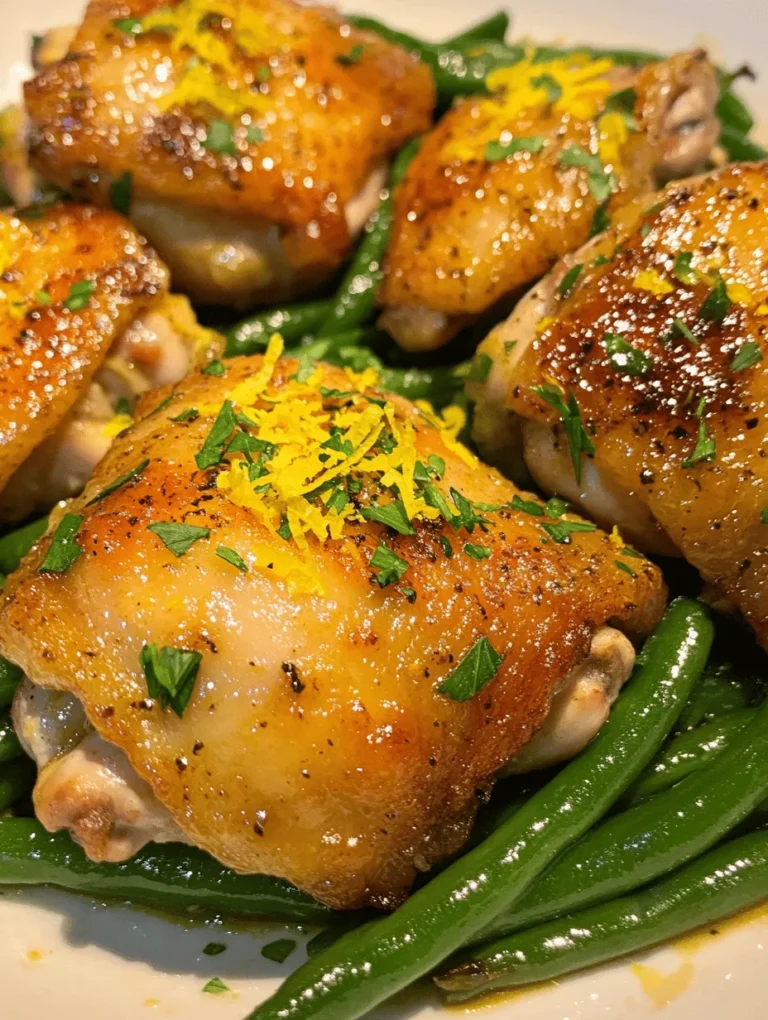 Every great dish starts with high-quality ingredients. The Zesty Lemon Garlic Butter Chicken & Green Beans Skillet is no exception. Let’s take a closer look at the key components that contribute to this flavorful recipe.
