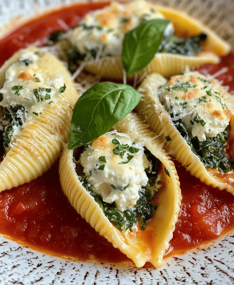 The allure of spinach and ricotta stuffed shells lies not only in their taste but also in their nutritional profile. Spinach, a leafy green powerhouse, is packed with essential vitamins and minerals such as vitamin A, vitamin C, and iron. This makes it a fantastic way to incorporate more greens into your diet without sacrificing flavor. Ricotta cheese, on the other hand, brings a creamy, rich texture that complements the spinach perfectly. The mild flavor of ricotta allows the natural earthiness of the spinach to shine through, creating a harmonious filling that’s both comforting and wholesome.