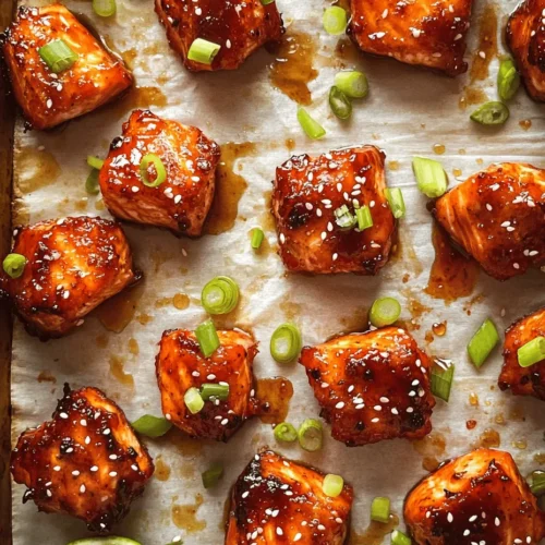If you're looking for a dish that is not only delicious but also versatile, look no further than Hot Honey Salmon Bites. This delightful recipe encapsulates the perfect blend of flavors: the sweetness of honey, the heat from chili, and the savory richness of fresh salmon. These bites are not just a feast for the taste buds; they are also visually appealing, making them an excellent choice for various occasions, whether it's a casual snack, an elegant appetizer for your dinner party, or a wholesome addition to your meal.