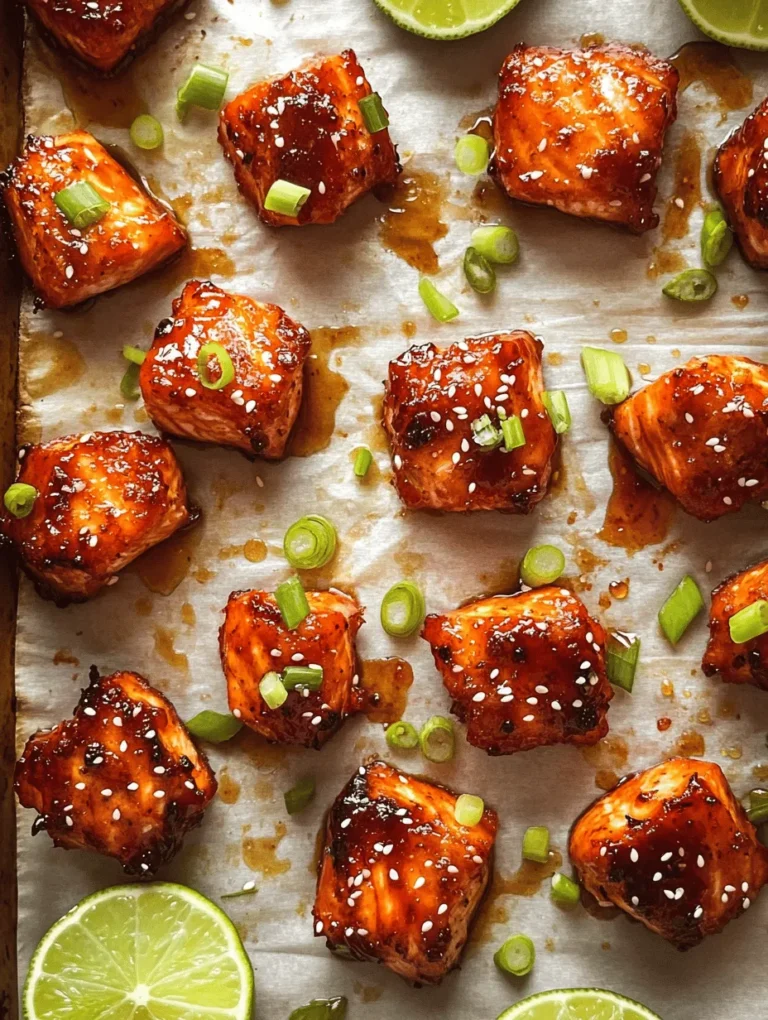 If you're looking for a dish that is not only delicious but also versatile, look no further than Hot Honey Salmon Bites. This delightful recipe encapsulates the perfect blend of flavors: the sweetness of honey, the heat from chili, and the savory richness of fresh salmon. These bites are not just a feast for the taste buds; they are also visually appealing, making them an excellent choice for various occasions, whether it's a casual snack, an elegant appetizer for your dinner party, or a wholesome addition to your meal.
