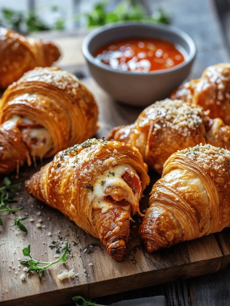 Delight your taste buds with these Mozzarella Pepperoni Croissant Rolls, a perfect blend of cheesy goodness and savory pepperoni wrapped in flaky crescent dough. These delightful rolls cater to a range of occasions, whether you’re preparing for a quick snack, a party appetizer, or simply indulging in a comforting treat after a long day. What makes these croissant rolls particularly enticing is their simplicity; they require only a handful of ingredients and can be whipped up in no time.