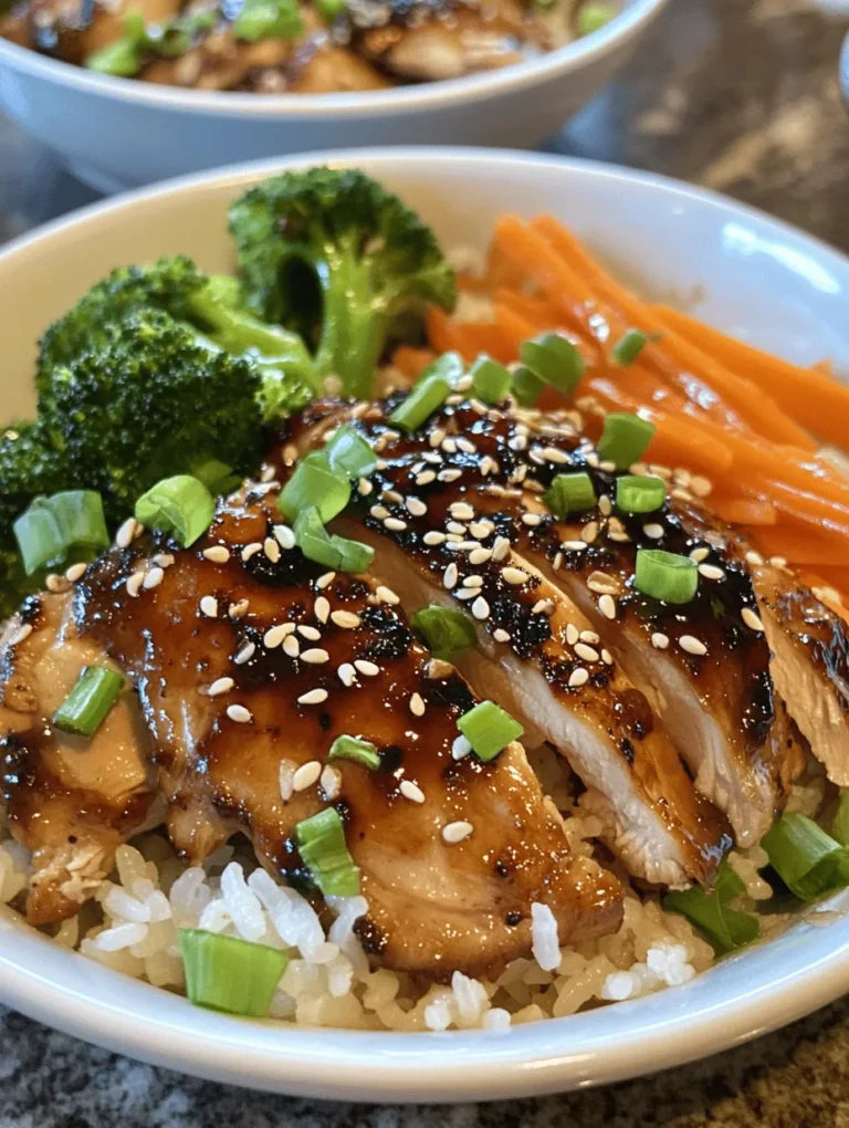 To create the perfect Sticky Chicken Rice Bowls, it’s essential to understand the role each ingredient plays in contributing to the dish's overall flavor and nutritional value. Each component has been selected carefully to ensure a balanced and satisfying meal.