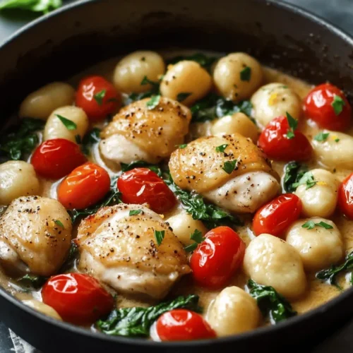 In the world of weeknight dinners, convenience and flavor are paramount. Enter the One-Pot Lemon Chicken Gnocchi Delight—a dish that perfectly embodies both. This recipe not only simplifies the cooking experience with its one-pot method but also presents a delightful symphony of flavors that will tantalize your taste buds. Imagine tender pieces of chicken, pillowy gnocchi, and a burst of citrus, all coming together in a single pot for an effortlessly delicious meal.